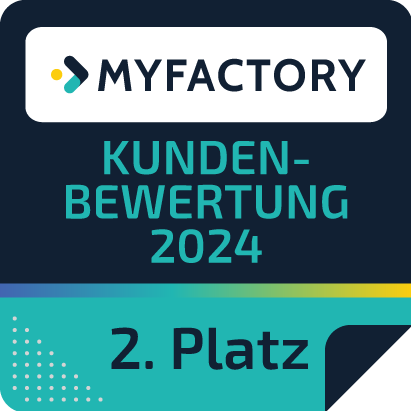 Myfactory Höchste Kundenbewertung 2024 - Platz 2